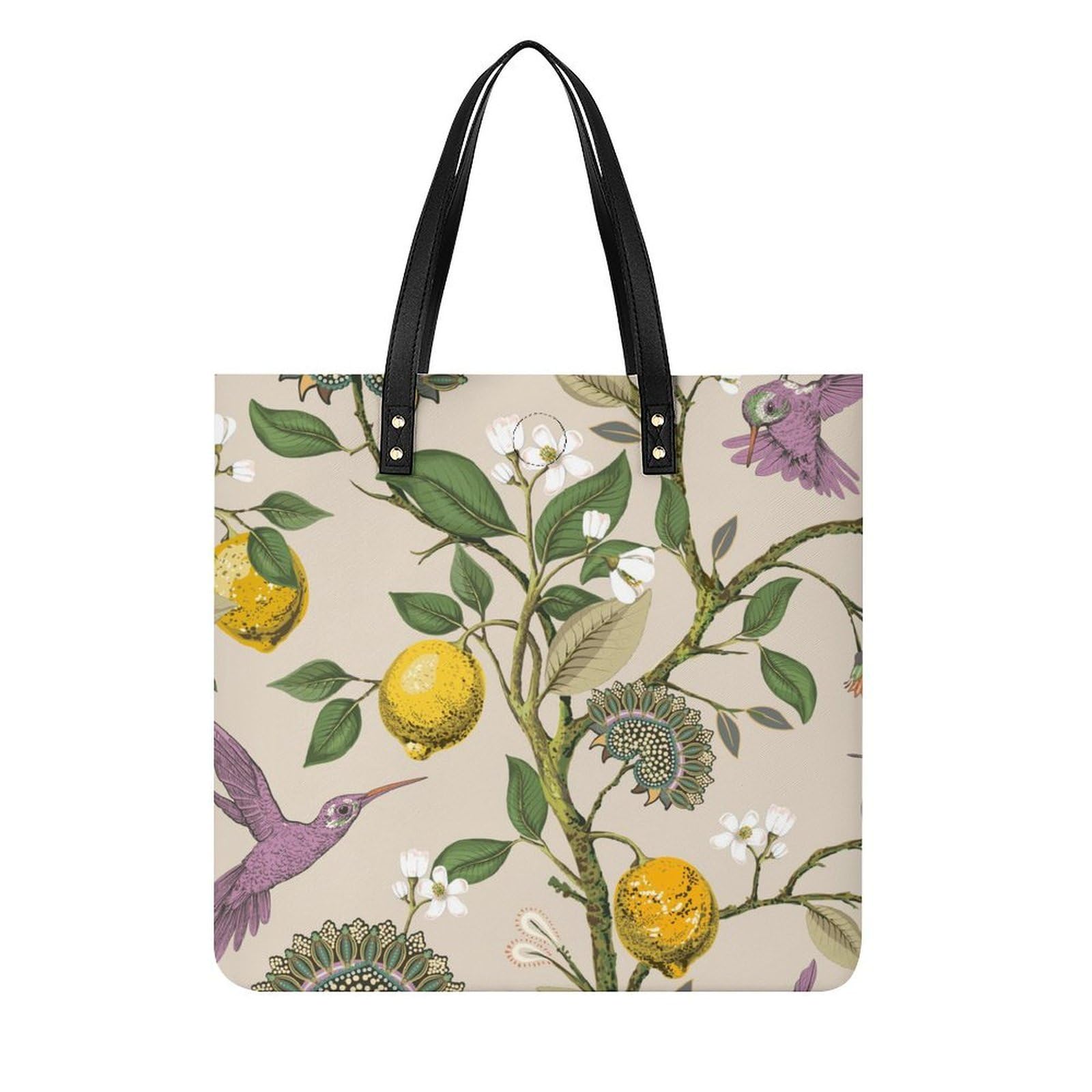 Sac à main shopper rétro fleurs et oiseaux une poésie à emporter - 8