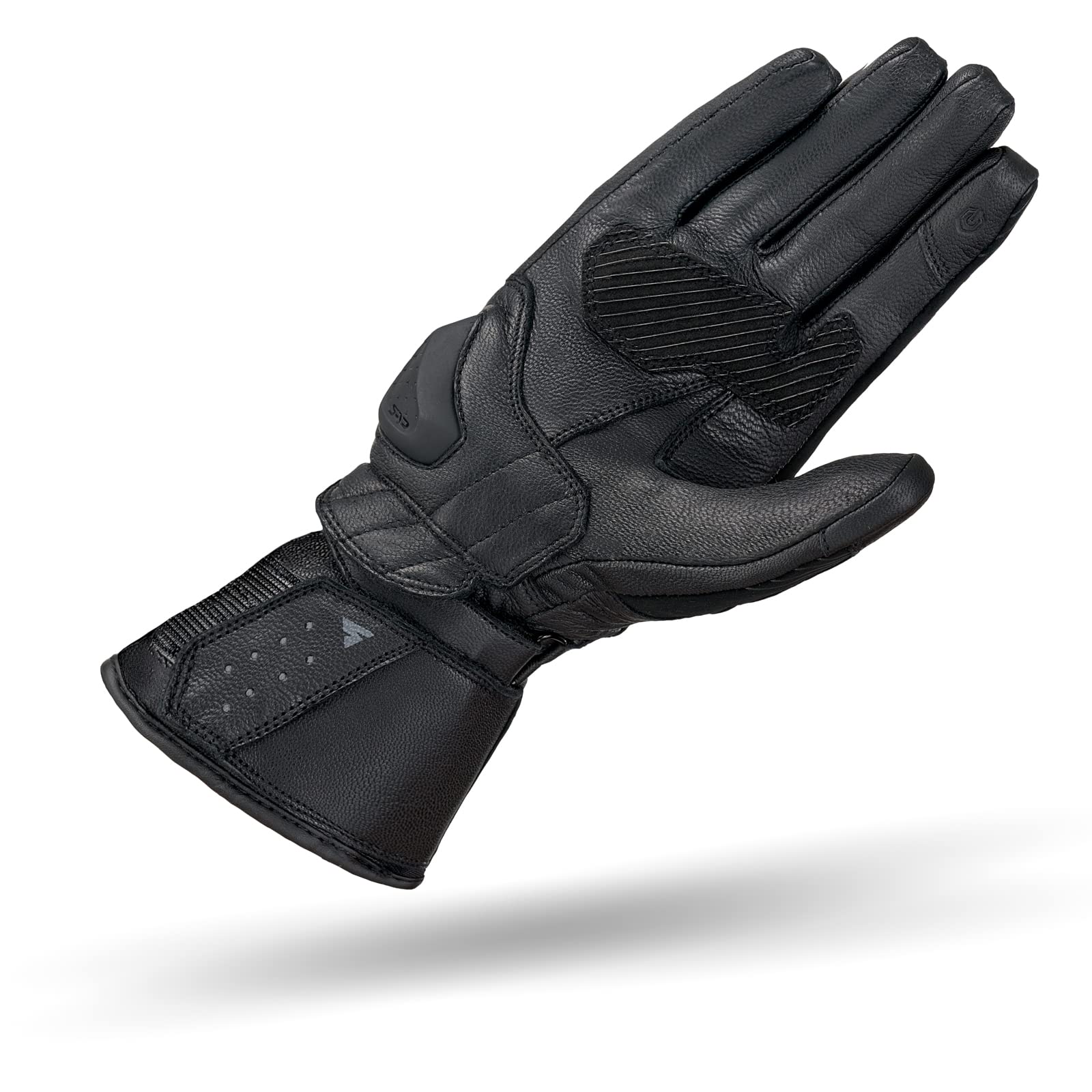 SHIMA GT-2 Guantes Moto Mujer Cuero Homologados Largo Motos Guante Ventilado Certificatos con Protección Motorista Protecciones Ventilación Verano Racing (Mujer, Negro, XS)