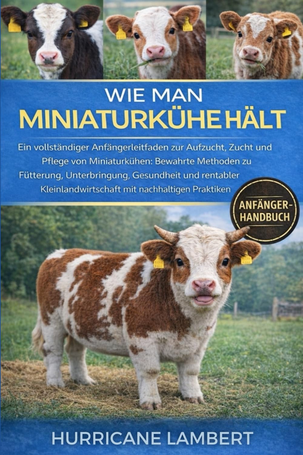 WIE MAN MINIATURKÜHE HÄLT: Ein vollständiger Anfängerleitfaden zur Aufzucht, Zucht und Pflege von Miniaturkühen: Bewährte Methoden zu Fütterung, ... mit nachhaltigen Praktiken