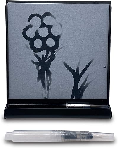 Miniatura 3 de Mini tablero de artista de agua Dibujo Set de pintura con cepillo de bambú+pincel de agua, mini tablero de pintura mágica de Buda Zen, mini