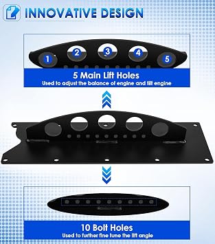 LS Engine Lift Plate Hoist Picker Cranet Lifting Plate Bracket for Chevy LS Series LSX LS LS1 LS2 LS3 LQ4 6.0 6.2 5.3 4.8 Gen 3 4