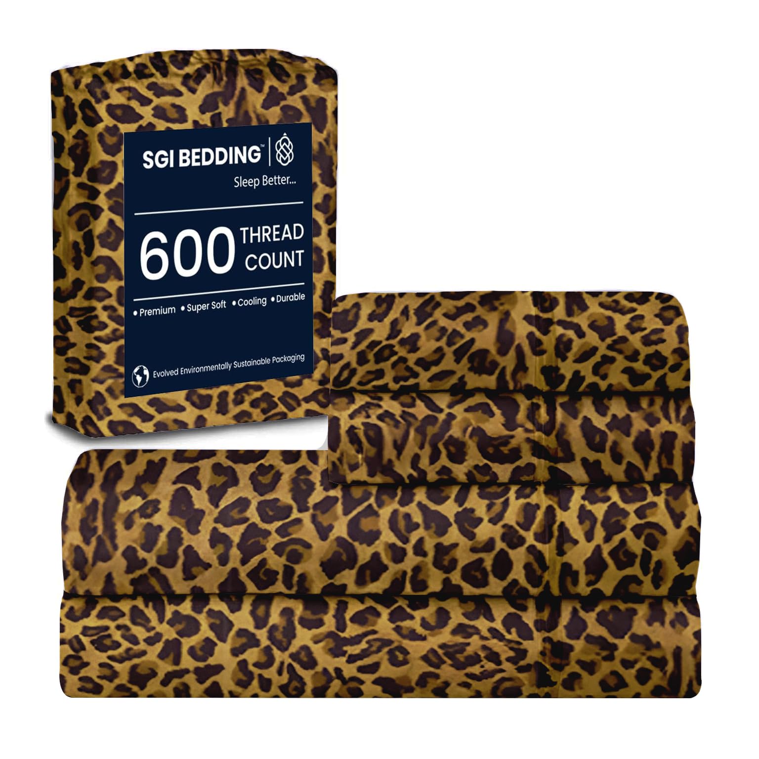 SGI Egyptian Cotton Leopard Print Sheets