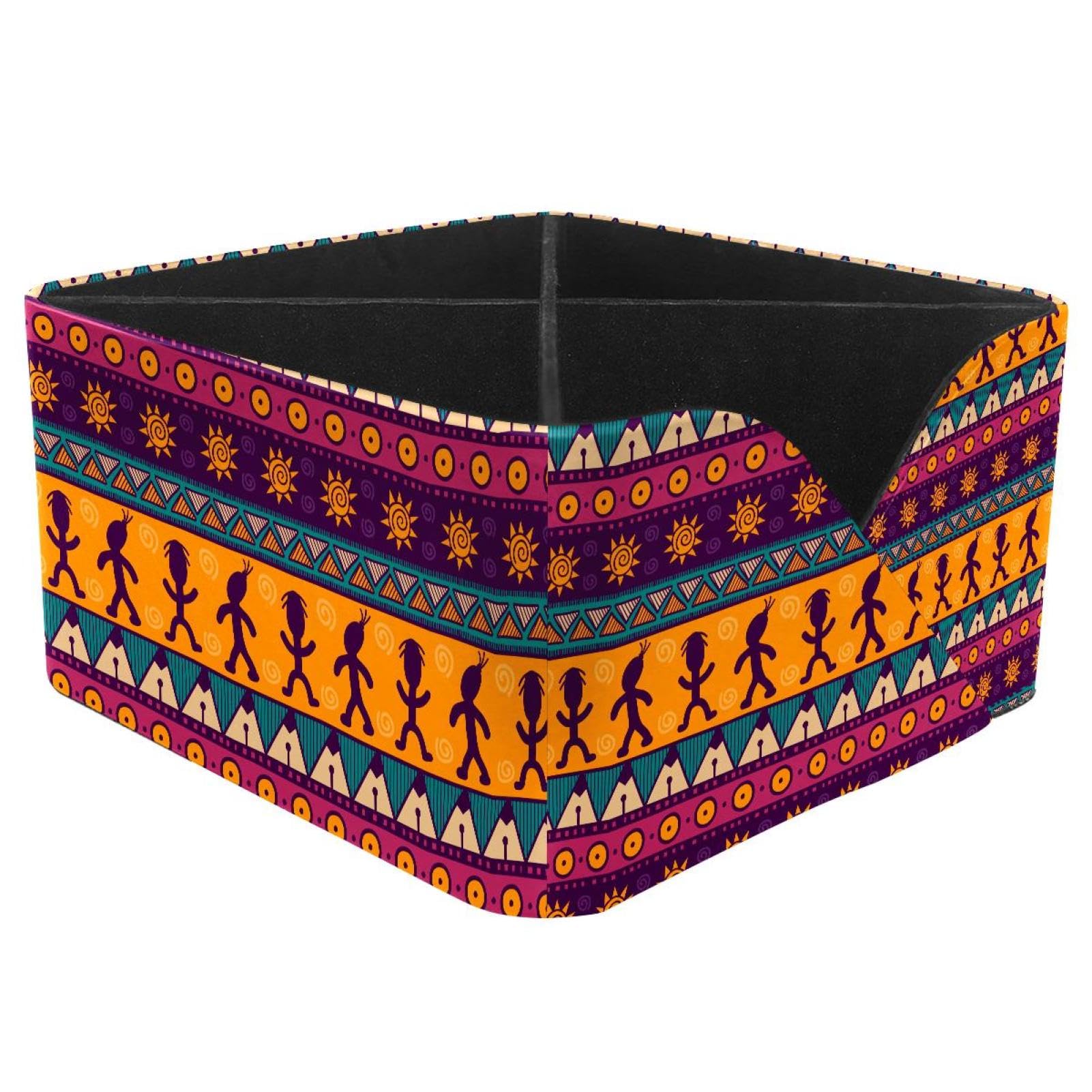 KengjuTesu Indian Style Prints Desktop Organizer Pen Holder, Rectangular Pencil Cup for Office, Study and Makeup Stations