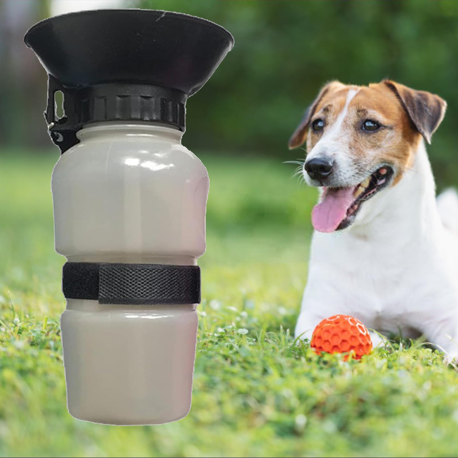 Botella de Agua para Perros de 500 ml, Botella de Agua para Mascotas Portátil, Botella de Agua Portátil para Perros, Se Utiliza para Acampar, Caminar, IR de Excursión (Gris)