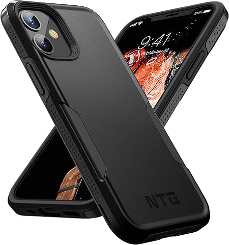 NTG - Funda diseñada para iPhone 12 & iPhone 12 Pro, delgada y ligera, protector sólido de gran resistencia a prueba de golpes para iPhone 12 de 6.1