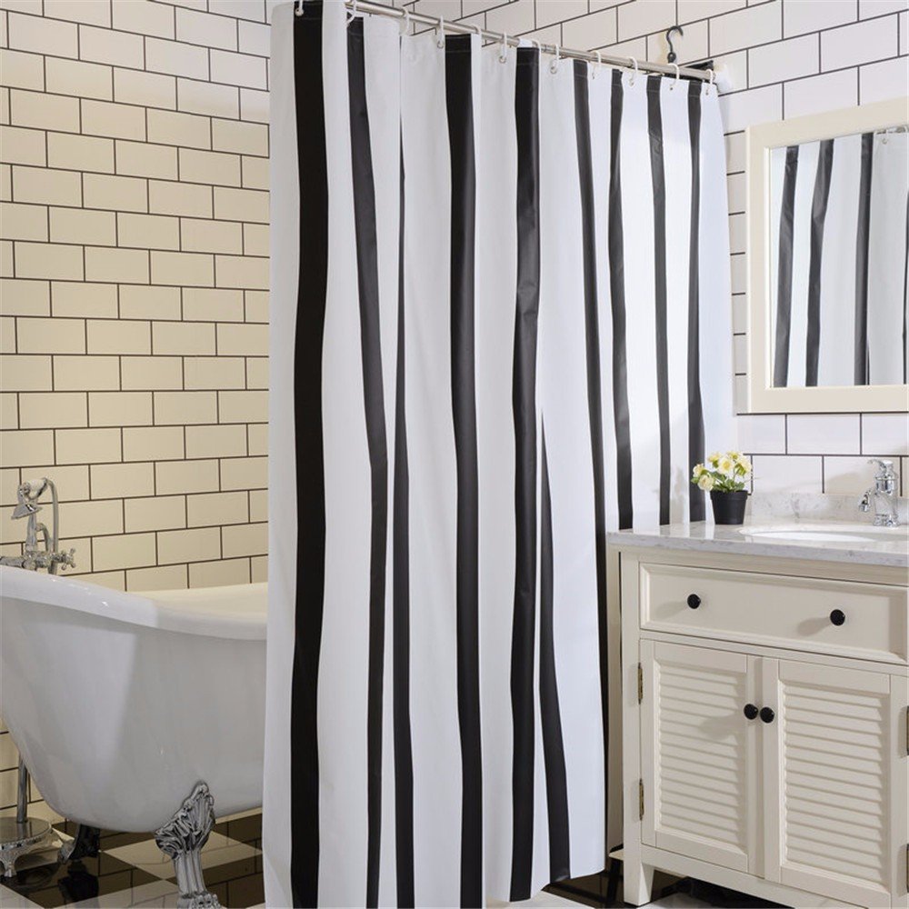 Bathroom waterproof bathroom shower curtain door curtain Toilet stripe curtain,200 * 220 cm