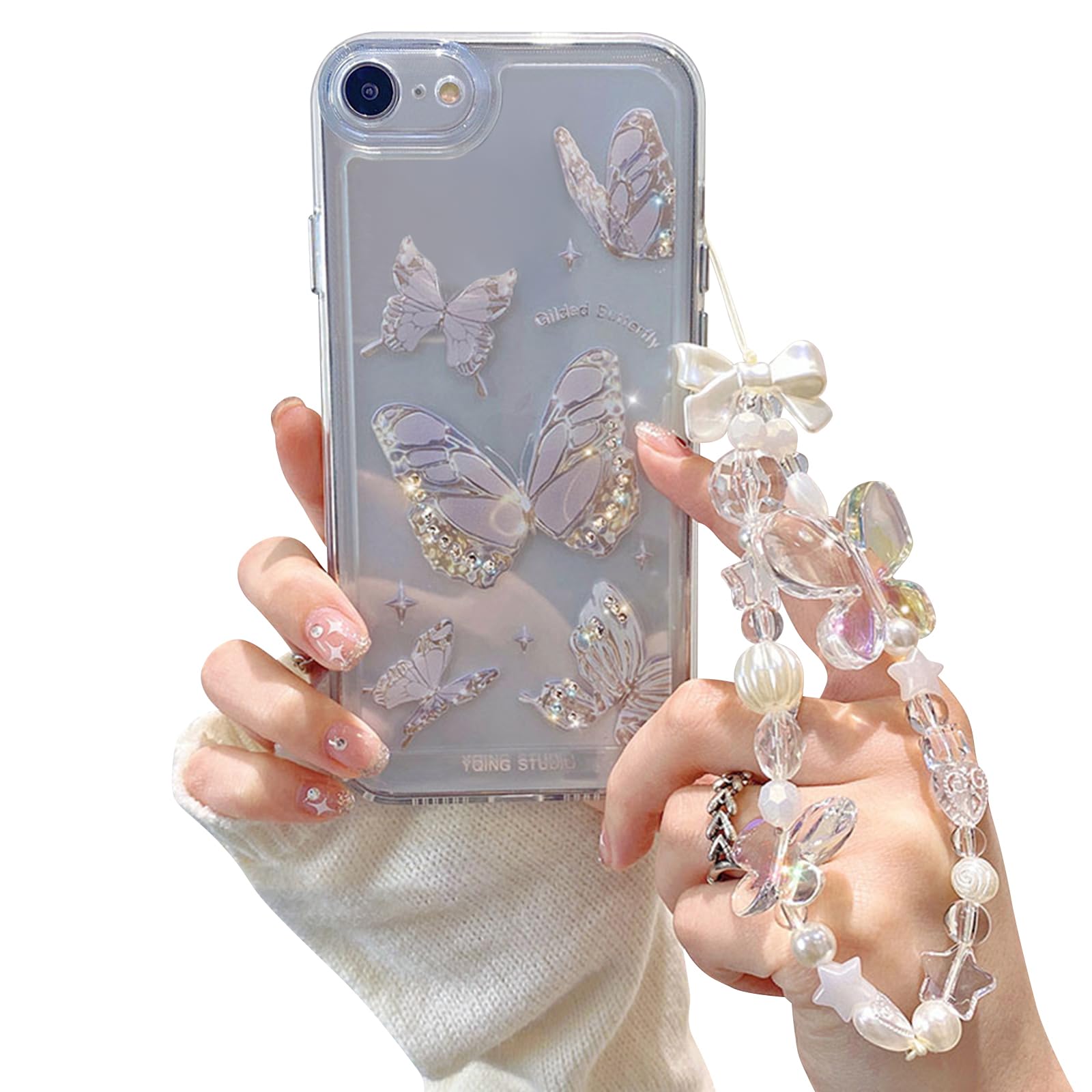 Amazon.com: Fycyko Compatible for iPhone 7/8/SE Case Cute Butterfly Pattern Clear Design Aesthetic Women Teen Girls Glitter Pretty Crystal Sparkle Sparkly Phone Cases Protective Cover+Butterfly Chain : Cell Phones & Accessories Amazon.com: Fycyko Compatible for iPhone 7/8/SE Case Cute Butterfly Pattern Clear Design Aesthetic Women Teen Girls Glitter Pretty Crystal Sparkle Sparkly Phone Cases Protective Cover+Butterfly Chain : Cell Phones & Accessories