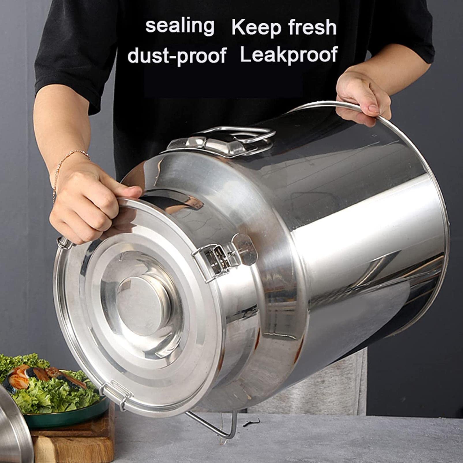 Amazon｜ステンレススチールミルク缶ミルクポットバレルキャニスター