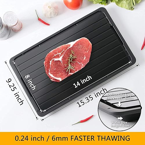 Miniatura 2 de Bandeja de descongelación para carne congelada rápida y segura - Bandeja de descongelación para carne congelada con goteo - Calefacción natural,