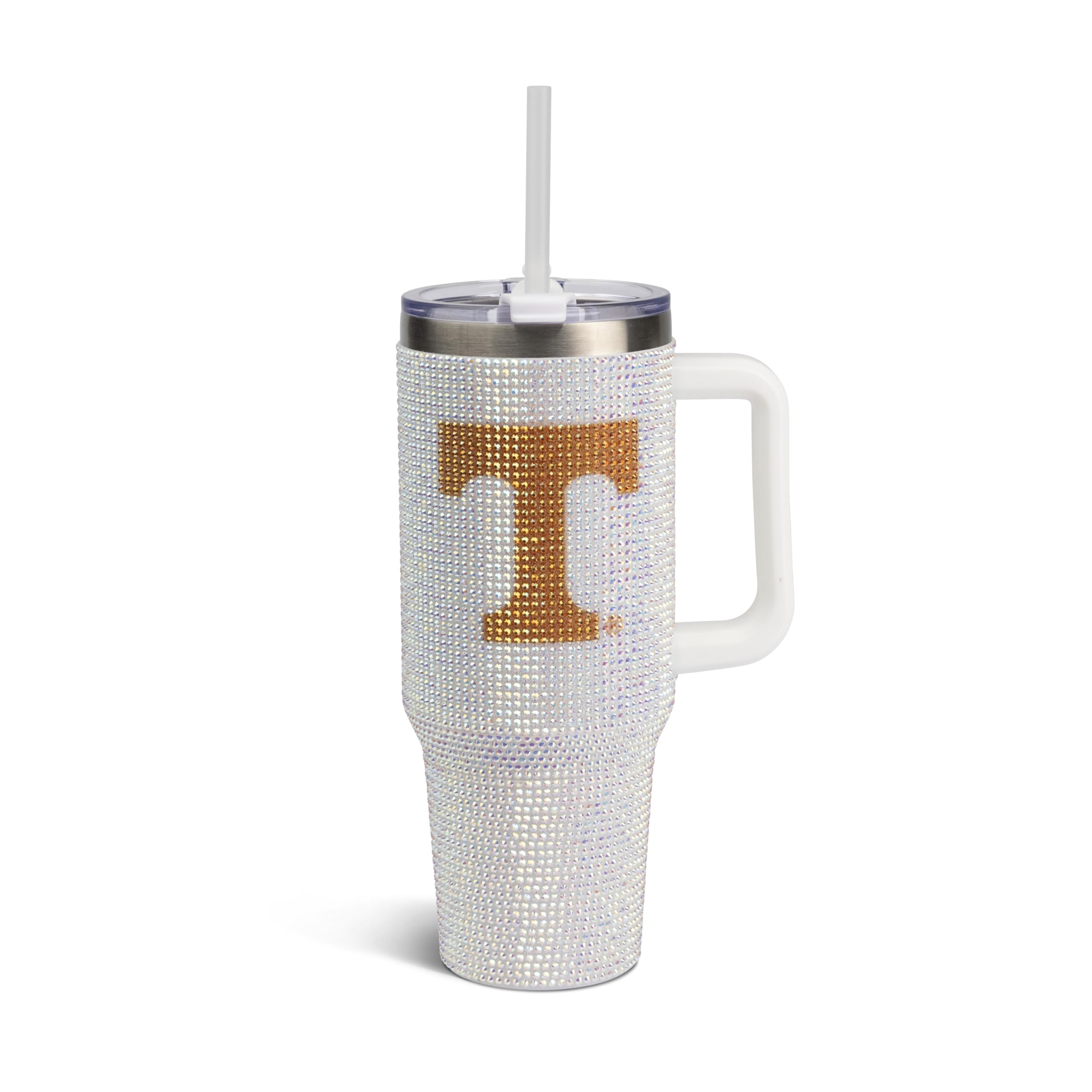 The Memory Company Officially Licensed 40oz White Bling Game Day Tumbler, University of Tennessee