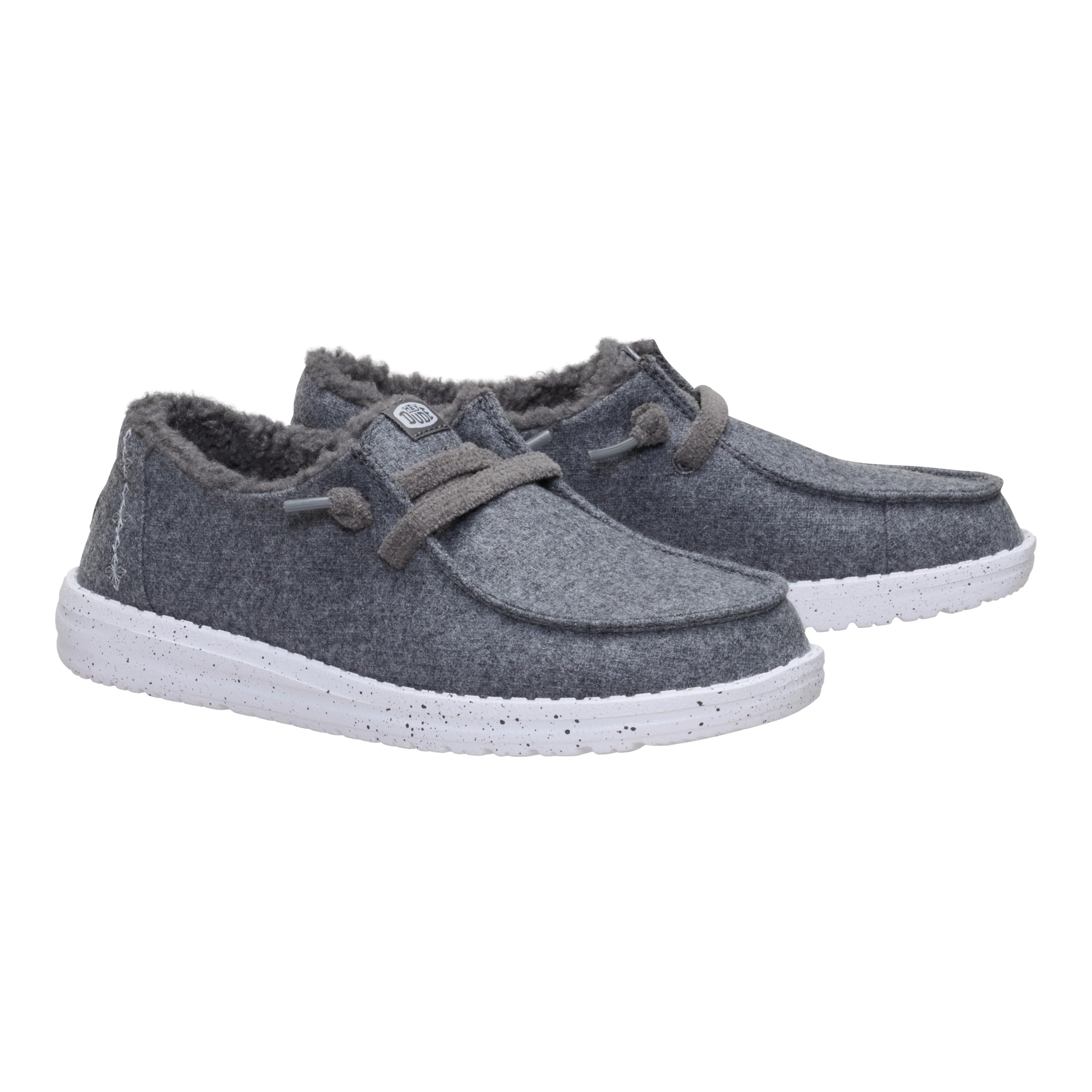 HEYDUDE Wendy Wool Cozy Charcoal Women Size 6