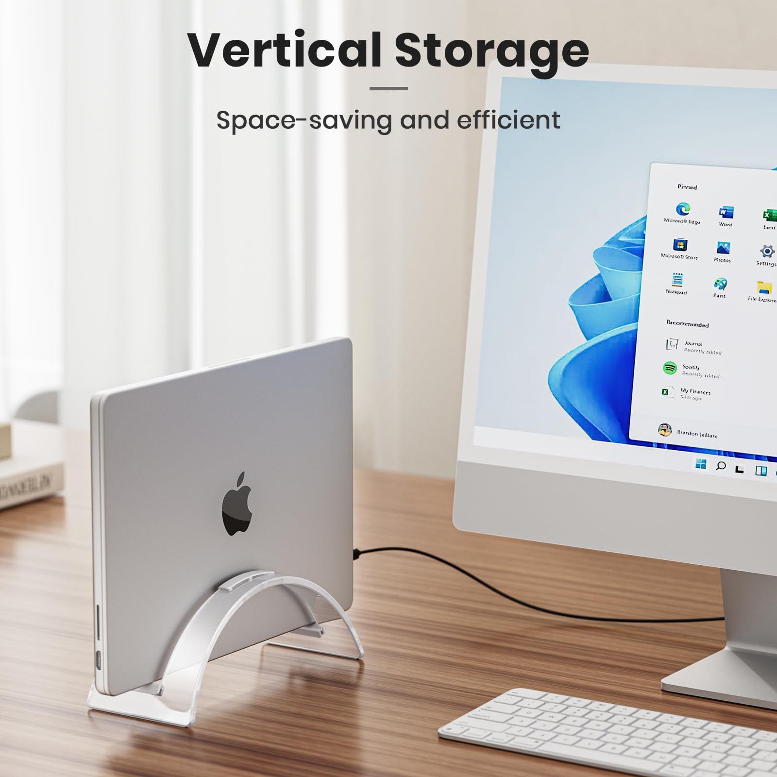 Supporto verticale per computer portatile, doppio slot per