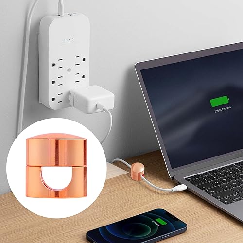 Miniatura 7 de 3 juegos de soportes de cargador para cables, soportes de anclaje de cables ajustables, clips de cable de metal adhesivos, organizadores de cables