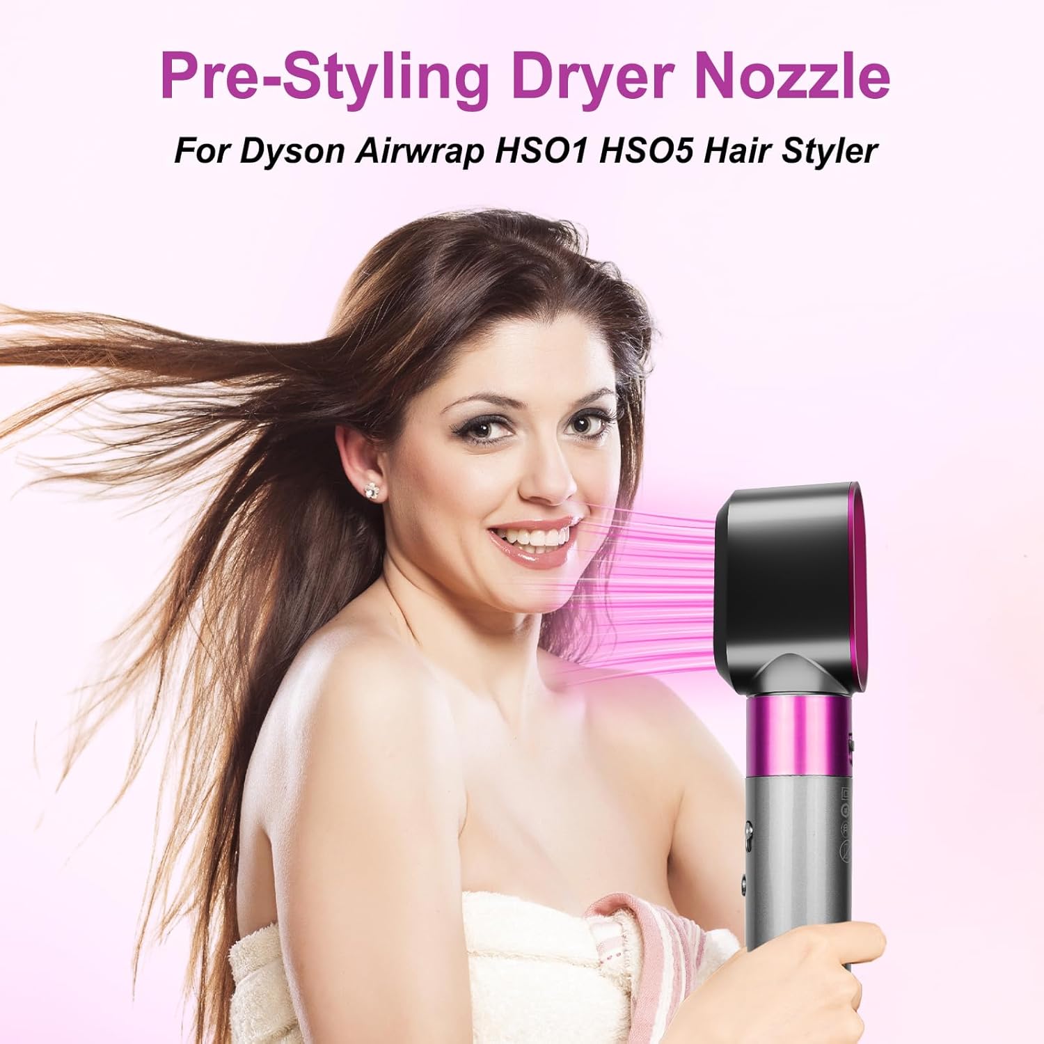 Wave+Curl Diffuser and Pre-Styling Dryer Attachment Nozzle Replacement for Dyson Airwrap Accessories to Dryer Faster Volumizer and Define Curls Hair