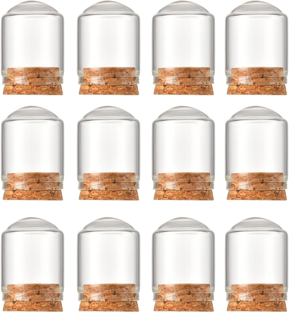 12PCS Mini Glass Dome Cloche Decorative Bell Jar with Cork