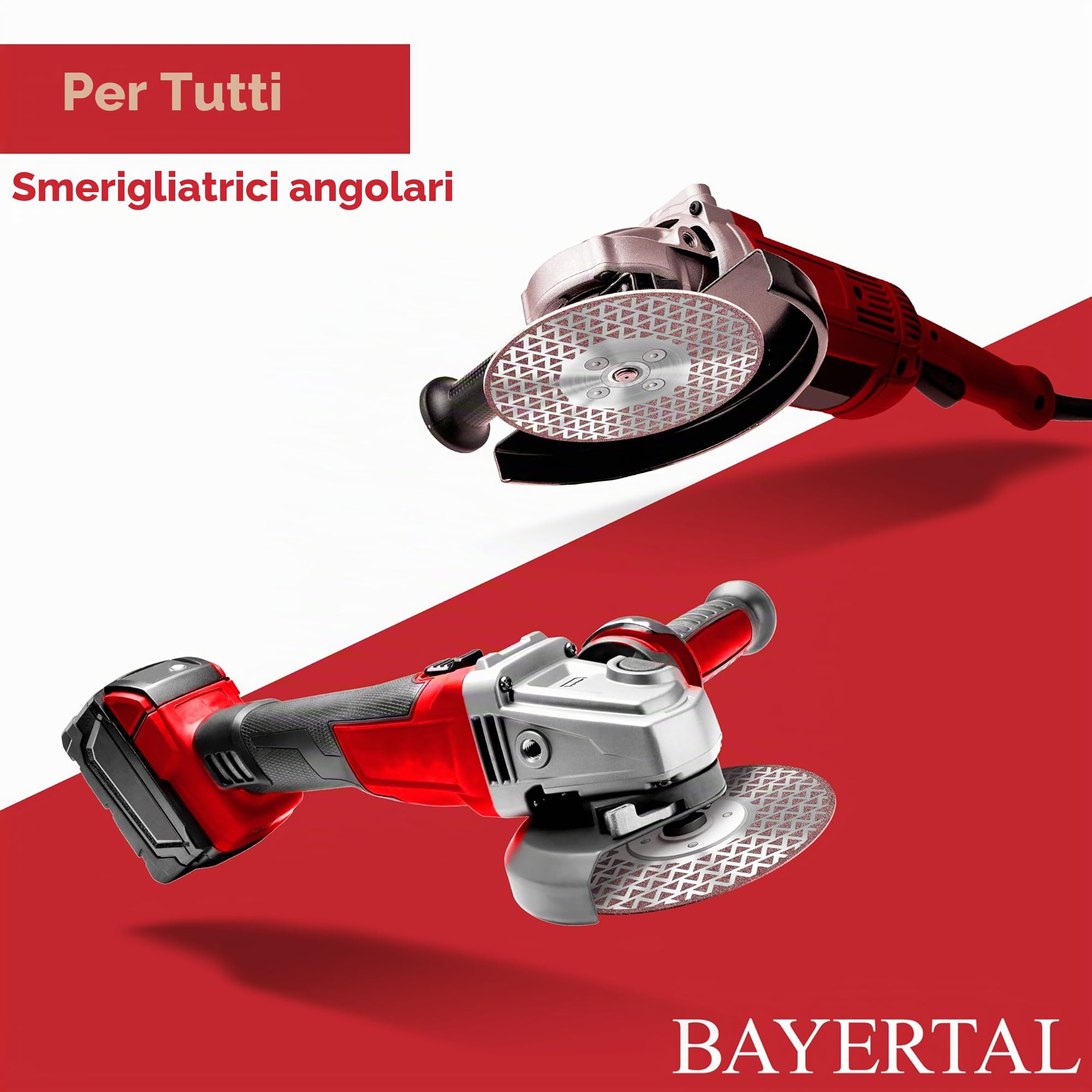 Disco diamantato 230 mm x M14 Premium 2in1 – Taglio e sbavo ad alte prestazioni per piastrelle, ceramica, gres porcellanato, granito, marmo e calcestruzzo – Per smerigliatrici