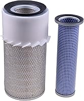 Vista 1 de Juego de filtros de aire interior y exterior 1043327M91 3438717M1 compatible con tractor Massey Ferguson 20C 230 235 245