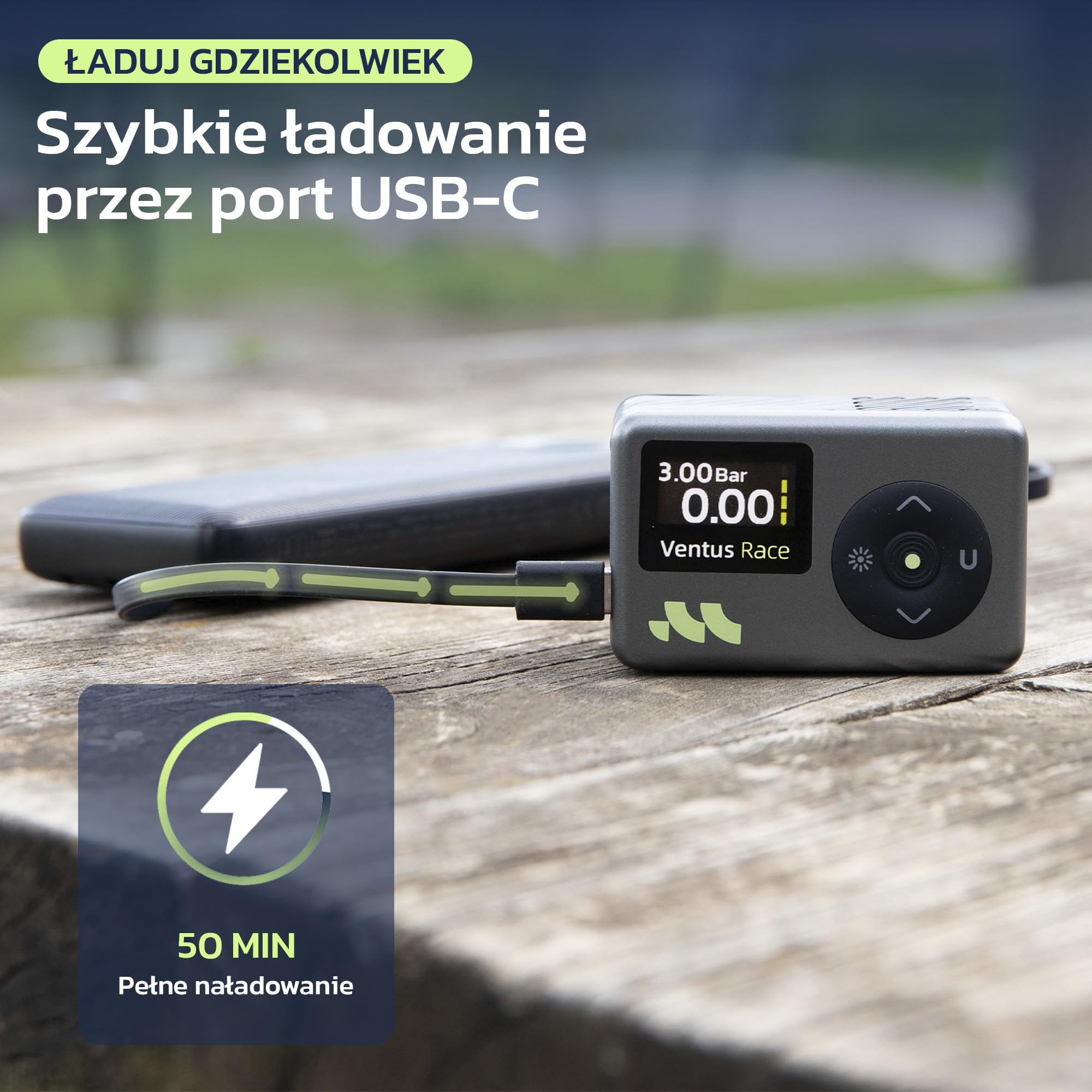 Woowind Pompka rowerowa, szybkie pompowanie 50s, elektryczna pompka rowerowa z manometrem, 120 PSI, do pompowania opon, z zaworem Presta i Schrader do rowerów szosowych, rowerów miejskich i MTB
