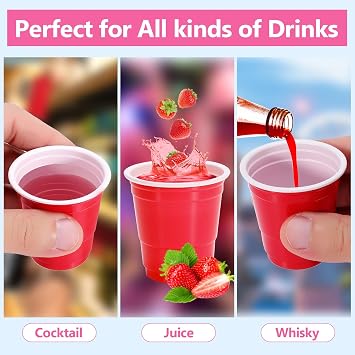 600 Pack 2 Oz Plastic Shot Glasses