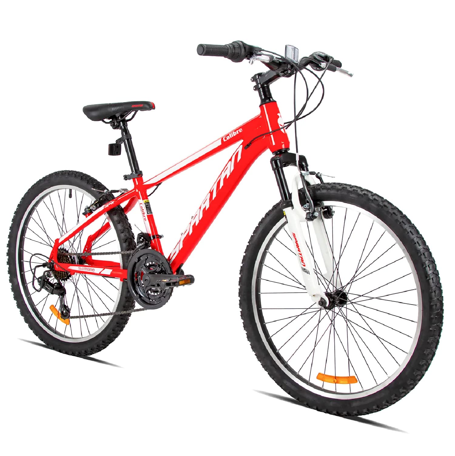 SPARTANCalibre Hardtail Mountain Bicycle| Lightweight alloy frame & rims | Gear | Disc brakes | Front Suspension Bike and Shimano Shifters|size -24 | 26 | 27.5 |29 Inches