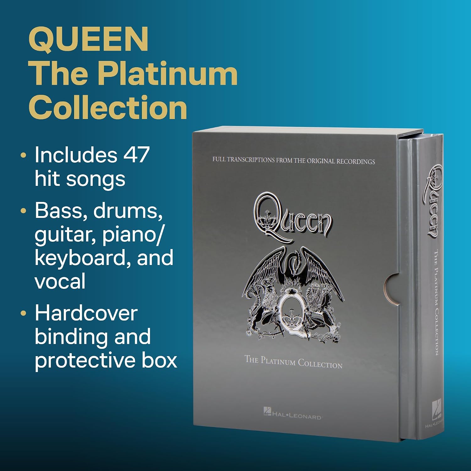 Queen - The Platinum Collection Complete Scores |Full Band Sheet Music for Piano Guitar Bass Drums and Vocals | Collectors Edition Transcribed Songbook for Musicians and Fans | 47 Classic Queen Songs