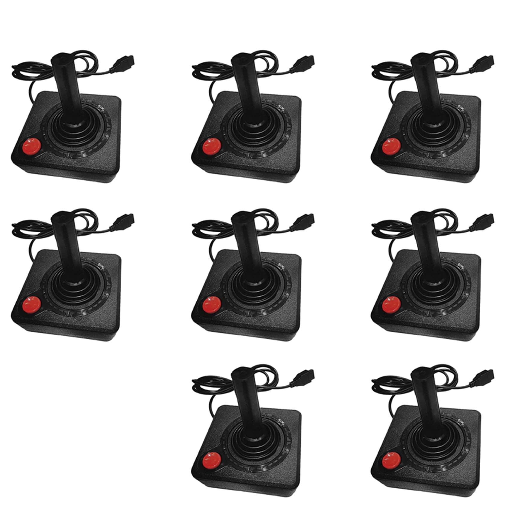 ISTOVO 8X Gaming Joystick Controller per 2600 Game Rocker con Leva Un 4 Vie E Pulsante di Azione Retrò Gamepad Retrò