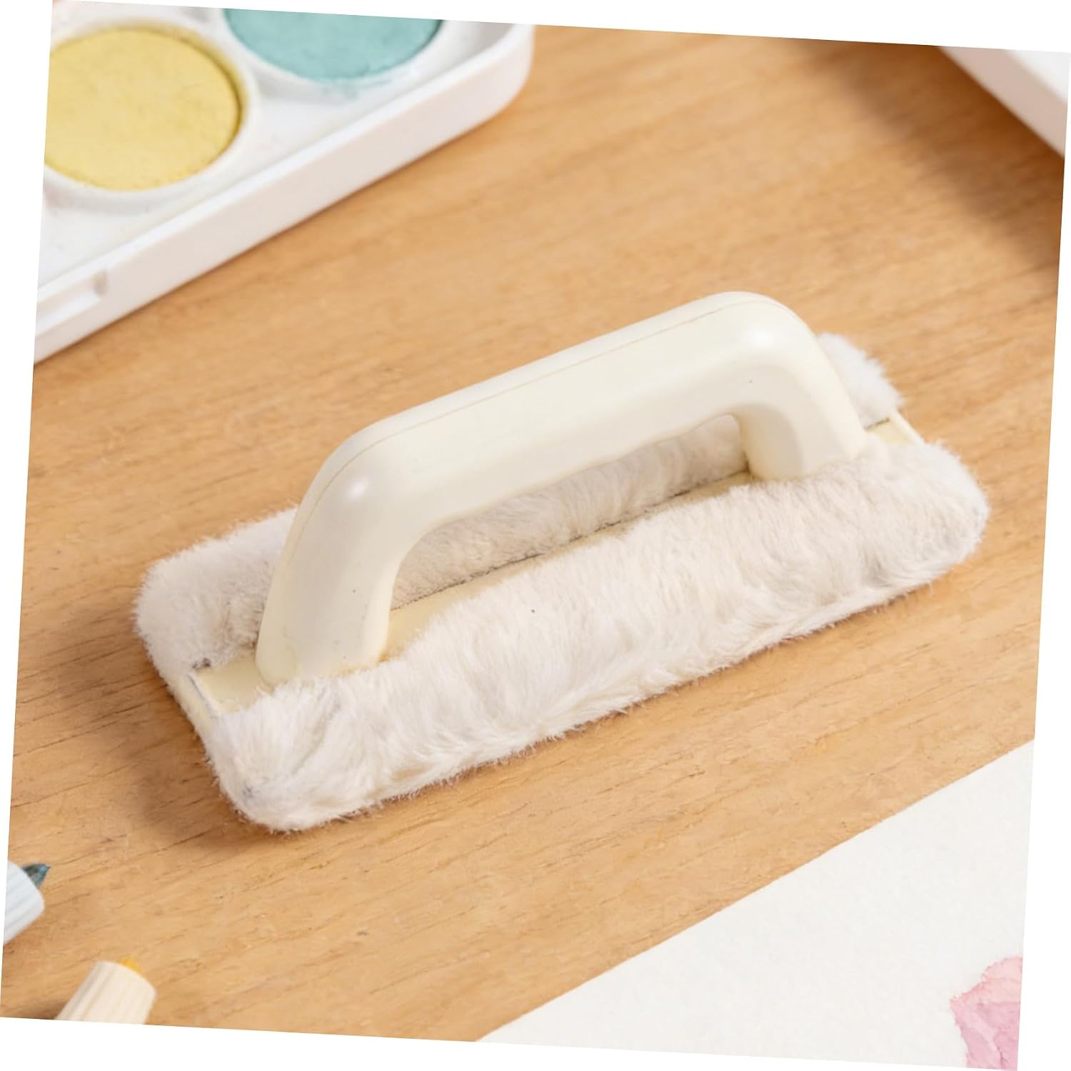 Flat Brush for Art, Rectangular Wool Paint Brush for Canvas
