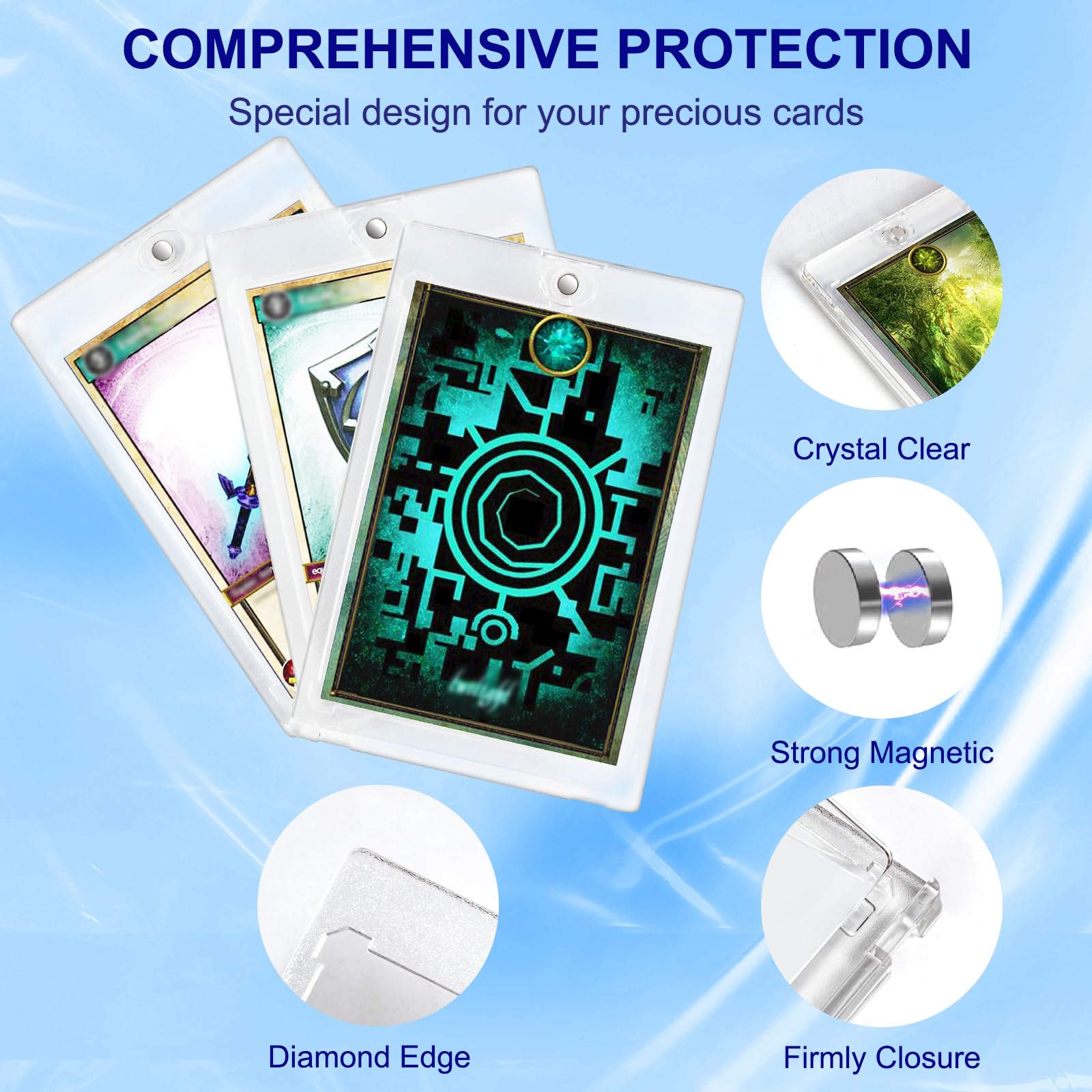 LileZbox 35PT Magnetic Card Holder, Magnetic Trading Card Holders - Image 3