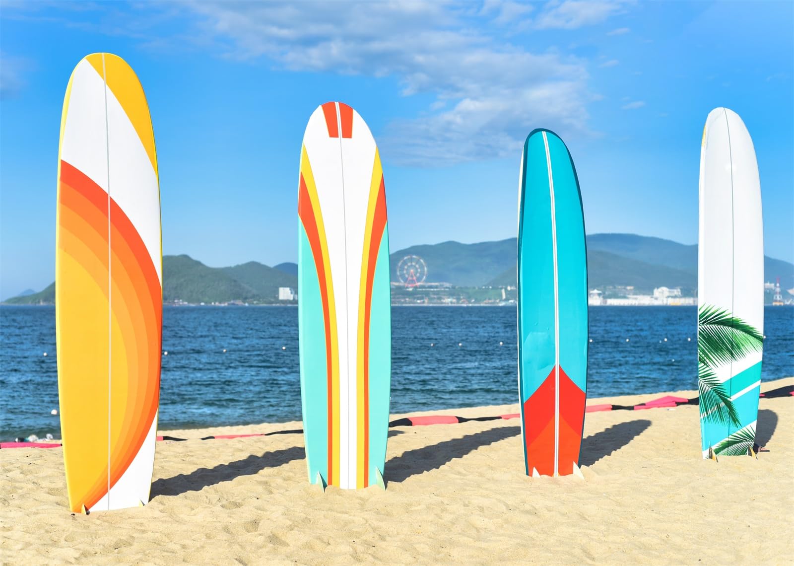10x6.5FT (3x2m) Tavole Surf Colorate Sulla Sfondo Fotografico