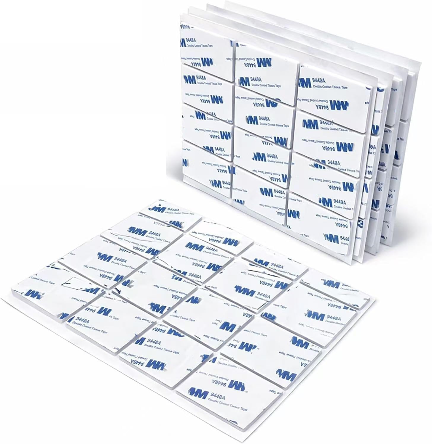 HSIULMY Heavy Duty Double Sided Sticky Pads (60 Pack), Strong Adhesive Mounting Pads for Wall, Car & Home, No Drill No Screws, Removable Tape Alternative for Picture Hanging & DIY Fixing (50×30 mm)
