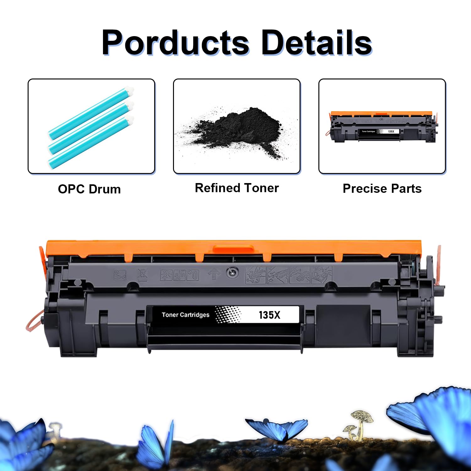 LOSMANN 135X toner z chipem kompatybilny z HP 135X W1350X do HP Laserjet MFP M234dw M234sdw M234sdn M234dwn M209dw M209dwn M234 M209 135A W1350A (2 czarne)