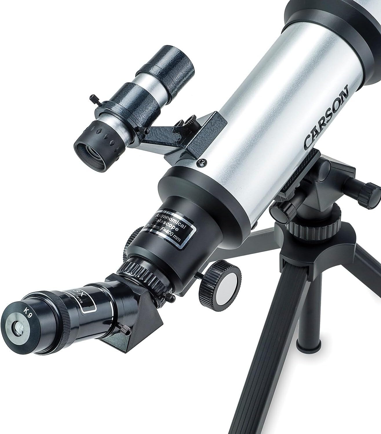 Carson Sky Chaser 70mm Refractor Beginner Telescope with Tabletop Tripod For Kids and Adults with Magnification up to 133.5x for Astronomy and Terrestrial Viewing (SC-450)