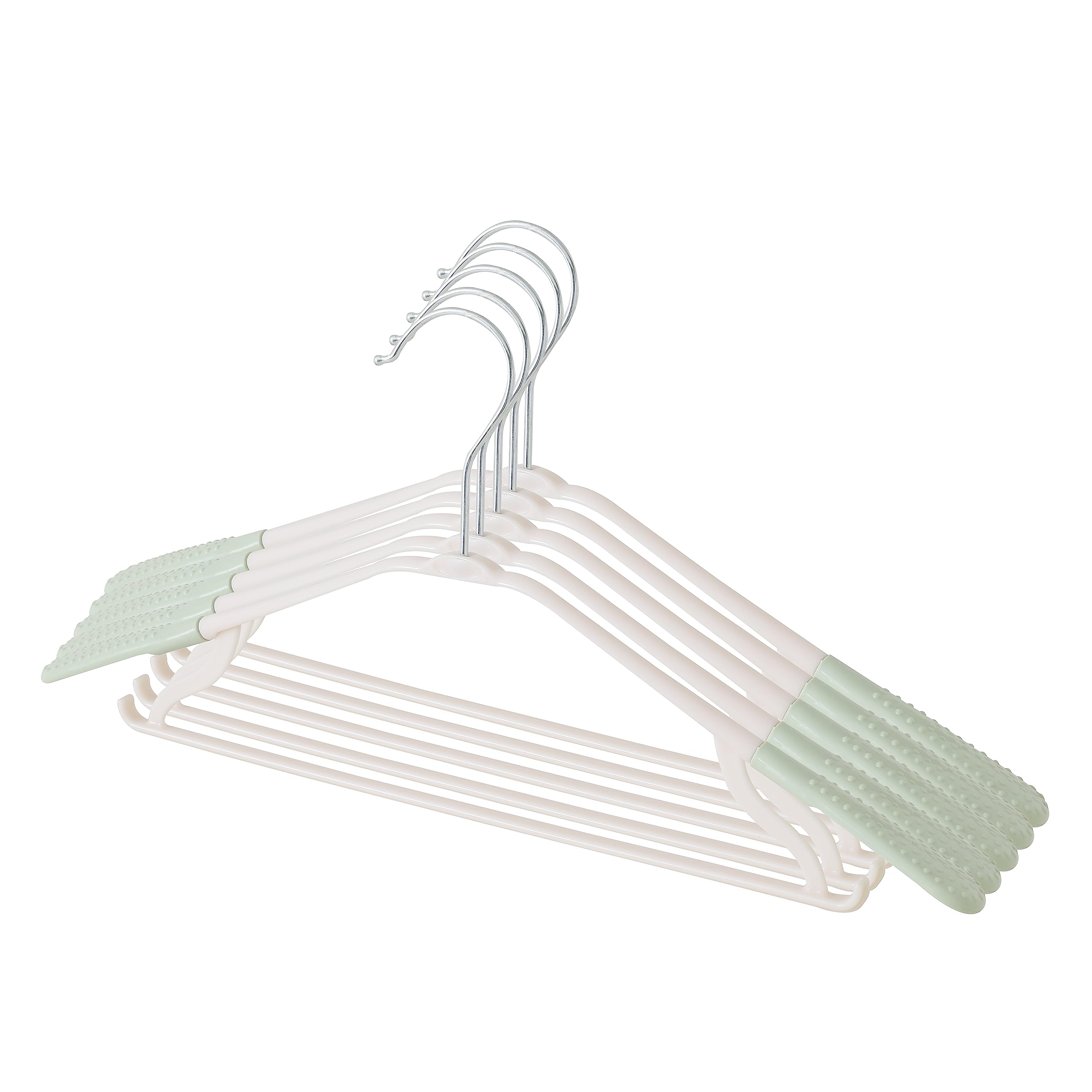 Kuber IndustriesPP Cloth Hanger Set of 5 with Zinc Plated Steel Hook (Green) (B0C7R7GNZW) Amazon Price History, Amazon Price Tracker