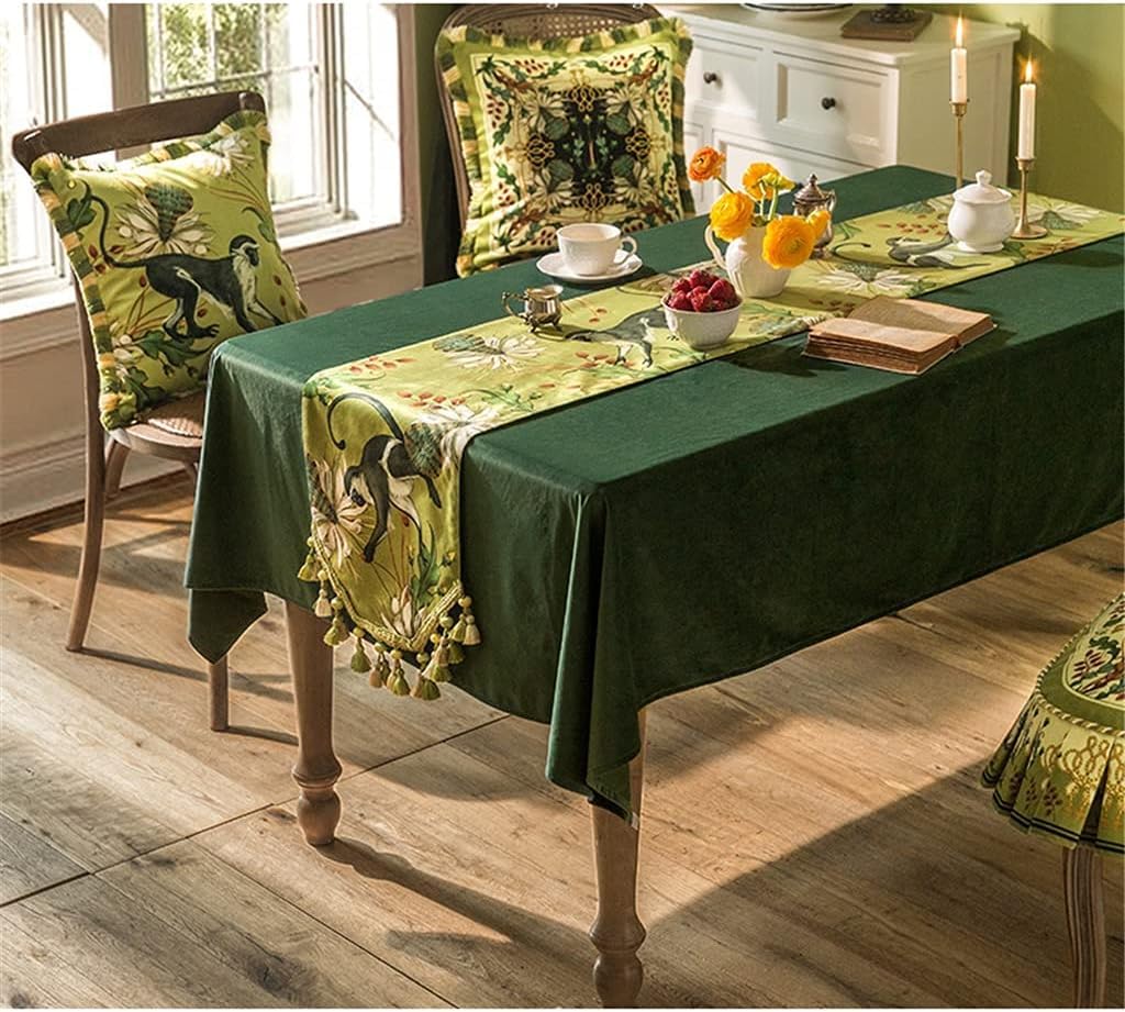 Centro Mesa Camino De Mesa Estilo Europeo, Bandera Cama, Comedor Americana, Café, Mueble TV, Tela Decorativa Larga Decoración Camino(33*160cm)
