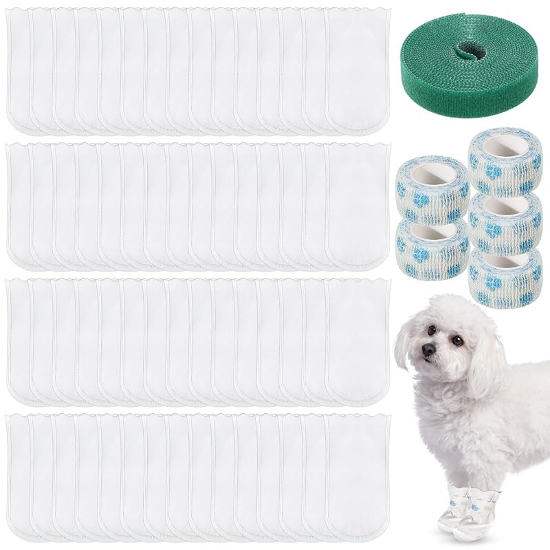 Protetor de Patas Descartável para Cães em Poliéster com Faixa Ajustável Sunnymove, 100 Unidades