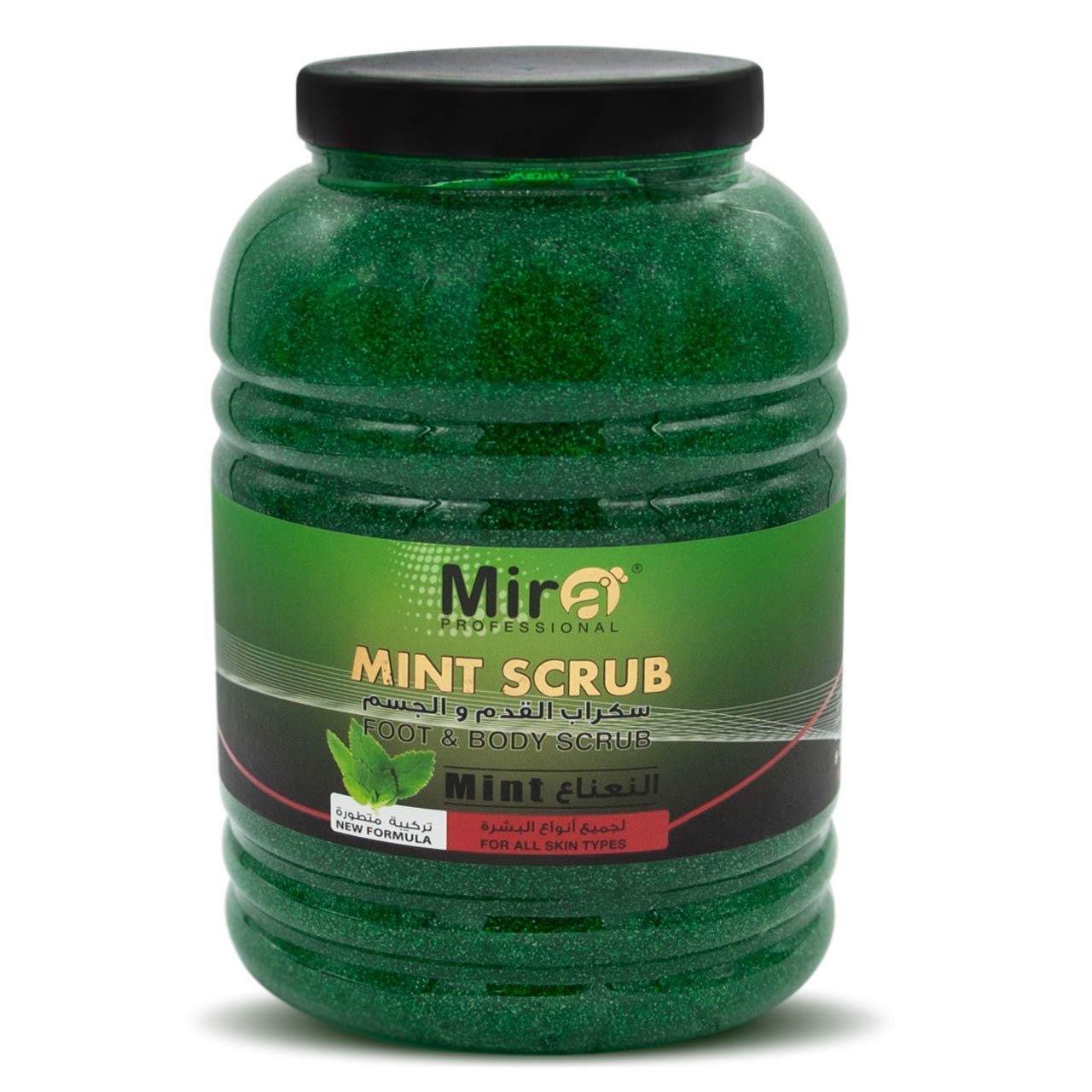 Mira Foot and body Scrub Mint 5Ltr | Exfoliating Spa Scrub with Aloe Vera & Pro-Vitamin B5 | Refreshing Deep Cleanser for Smooth, Radiant Skin | For Salon & Home Use