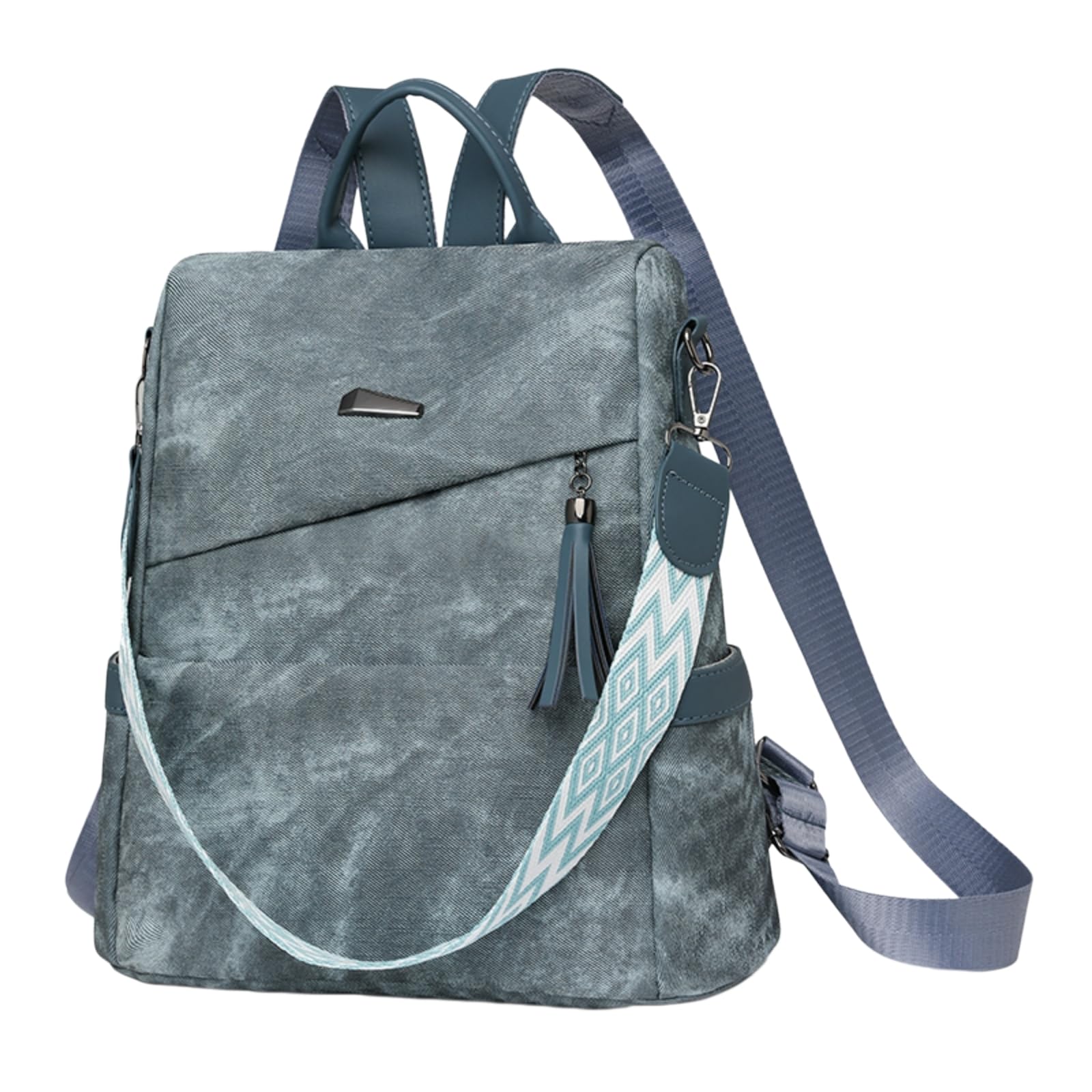 Mochila escolar Donne Vintage Textured Zaino, Borsa A Spalla Convertibile Grande capacità Moda Daypack per Ragazze Scuola Viaggio Giornaliero