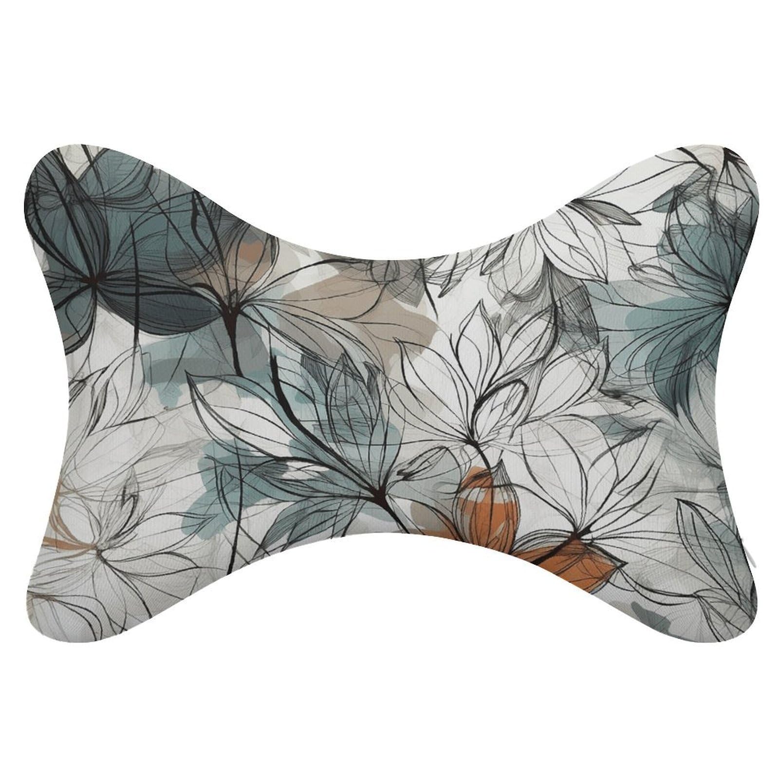 Adfgyerh Style Simple Drawing Of Flowers Pillow ，Memory Foam Pillow Core，Cushion,Provide Neck Support，Car Pillows For Travel Car Seats And Home Offices.