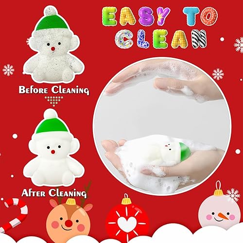 Miniatura 3 de 48 juguetes esponjosos de Navidad, juguetes esponjosos, rellenos de calcetines de Navidad para niños y niñas, juguetes de Navidad para aliviar el