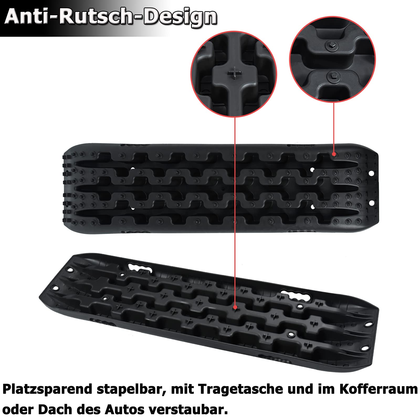 XMTECH 2 piezas de ayuda de arranque para arenas, placas de tracción offroad, plástico, ayuda de arranque, autocaravana, placa de recuperación, pistas de tracción, para vehículos todoterreno,