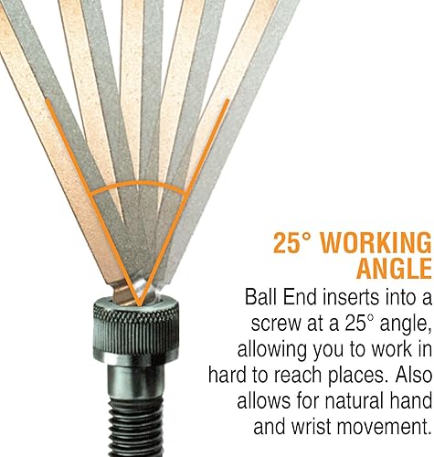 Miniatura 3 de Bondhus 16799 BriteGuard - Juego de llaves hexagonales con punta de extremo de bola rechoncha de 9 piezas, brazo largo, multicolor, talla única