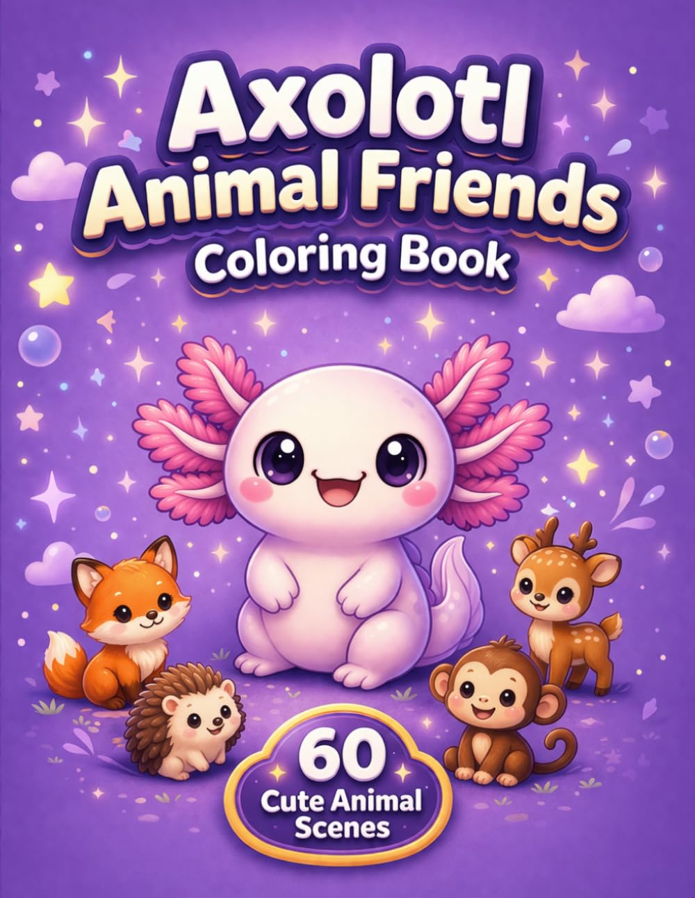 Axolotl Animal Friends Coloring Book: Cute Axolotl and Animal Friends Coloring Book for Kids Ages 4-8 | Farm, Zoo, and Jungle Adventures (Axolotl Adventures)