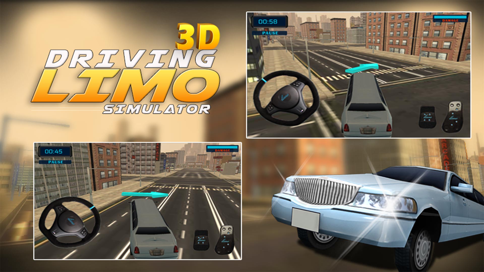 City Limo Simulator 3D Challenging limousine driving game App on