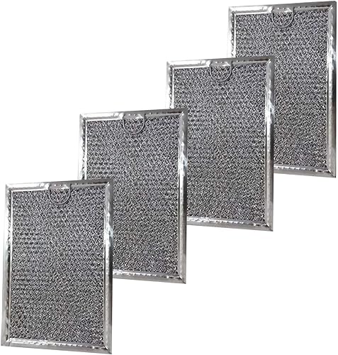 MaxLLTo Paquete de 4 filtros de grasa de repuesto para microondas LG EXV1511B LMH2016SB LMHM2237ST LMV1625B LMV1650ST LMV1831SB LMV2053ST01
