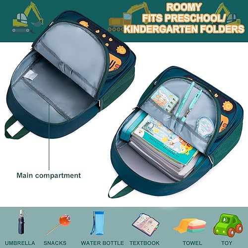 Miniatura 3 de LOIDOU Mochila para niños y niñas, mochilas preescolares para niños, bolsas escolares para jardín de infantes, juego de mochila para niños pequeños