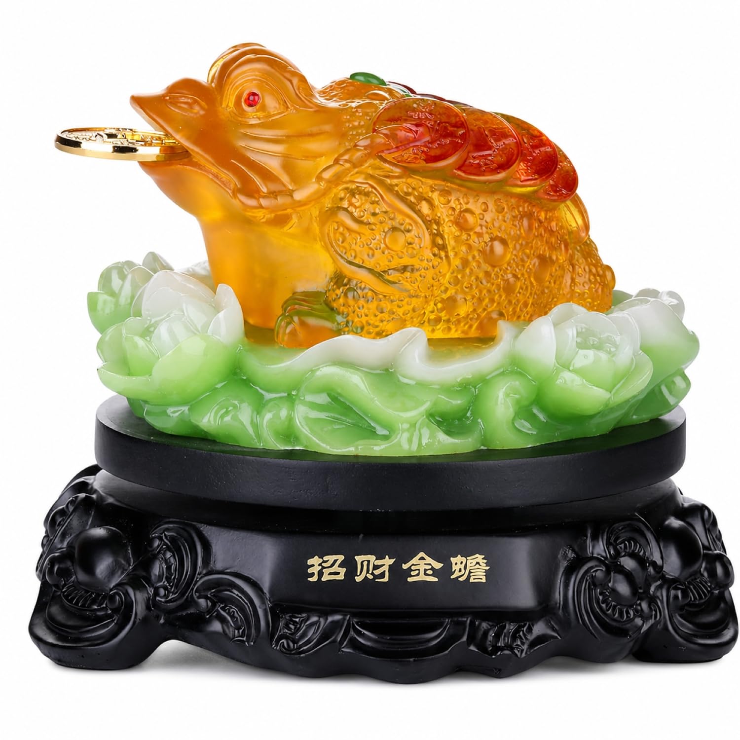Grenouille d'argent Feng Shui pour harmoniser salon statuette