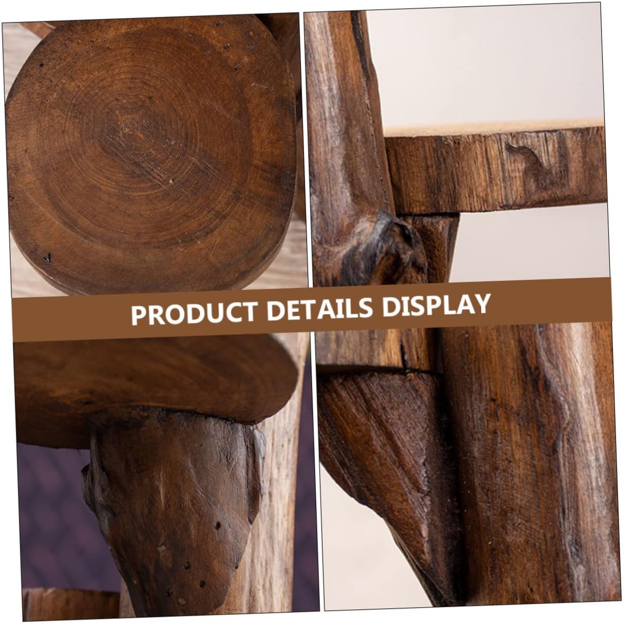 VANZACK Decorative Wood Plant Holder Multi-tiered Succulent Display Shelf for Indoor Home Decor Minimalist Design Plant Stand for Small Spaces and Housewarming Gifts