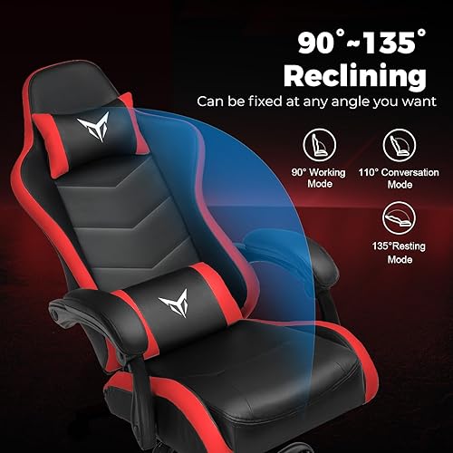 Miniatura 3 de GTPLAYER Silla Gaming, Sillas de Videojuegos Estilo Racing Sillas de Juegos de PC para Adultos - Respaldo Alto Acolchado Ergonómico Reclinable Silla