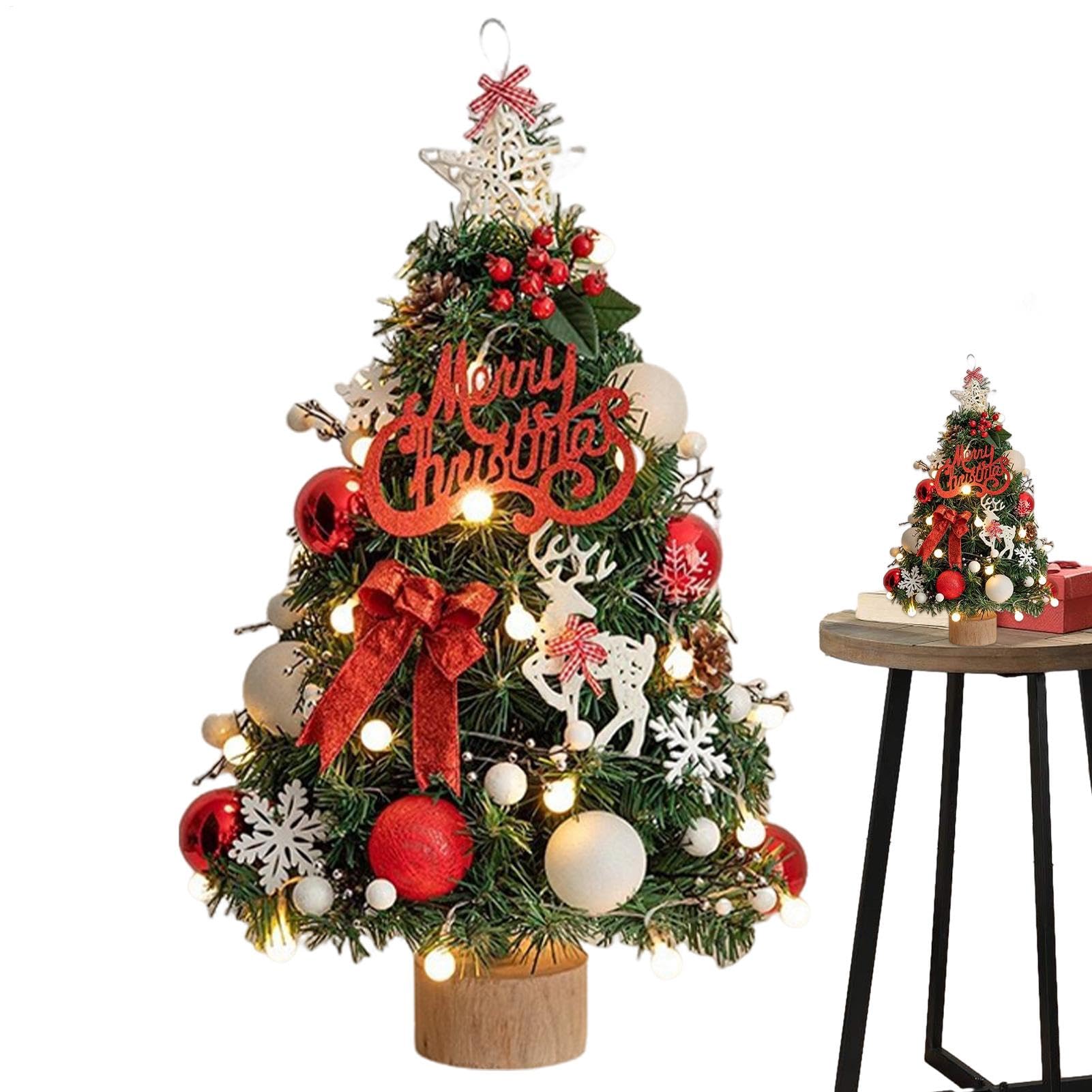Árbol de Navidad Artificial con Luces arte artesanal 45 cm