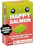 Happy Salmon by Exploding Kittens - 3-8 Players - Ages 6+ - 90 Second Rounds - Easy to Learn Quick Matching Card Game - Party Game, Family Game Night, Kid and Adult Card Game | Ages 6+ - 3 to 8 Players - < 15 Minute Playtime - Board Games - Easy to L